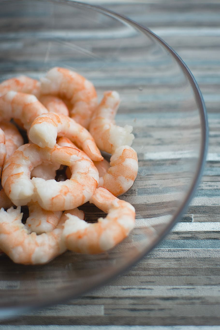 unfrozen peeled shrimp, shrimp, close up, shrimps, food, seafood, prawn, prepared Shrimp, freshness, prepared Shellfish