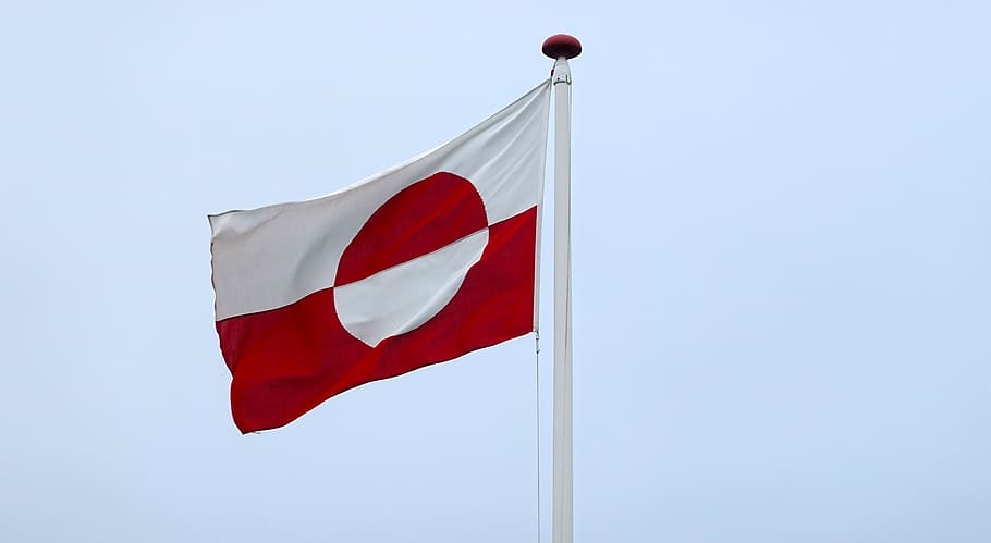 flag, greenland, symbol, country, nationality, international, grønland, red, patriotism, environment