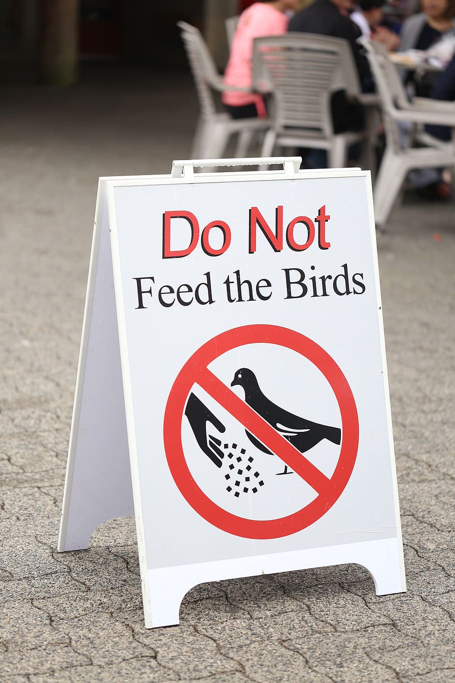 vancouver, canada, downtown, granville island, jangan memberi makan burung, tanda tangani, hati-hati, dilarang, tidak, aksara barat