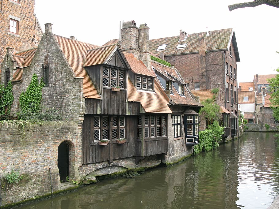 brugge, belgium, canal, river, architecture, netherlands, cultures, house, europe, history