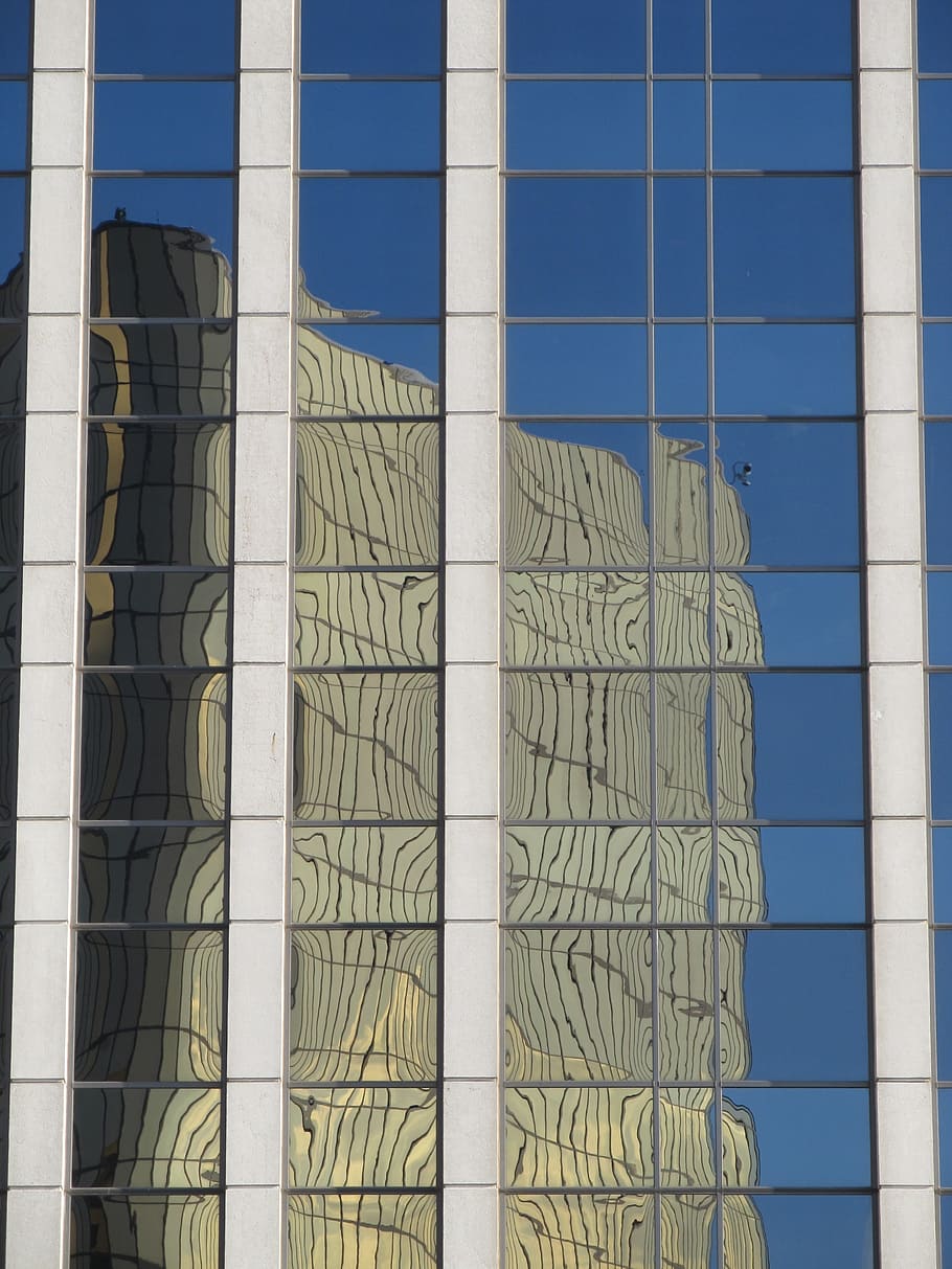 ventanas, reflexión, Dallas, edificios, centro de la ciudad, edificios de oficinas, fachada de vidrio, arquitectura, Texas, urbano