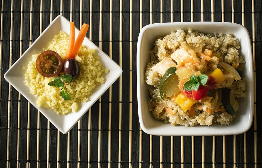 cuscus, quinua, vegetales, comida saludable, ensaladas, zanahoria, saludable, pacto, comida, comida y bebida