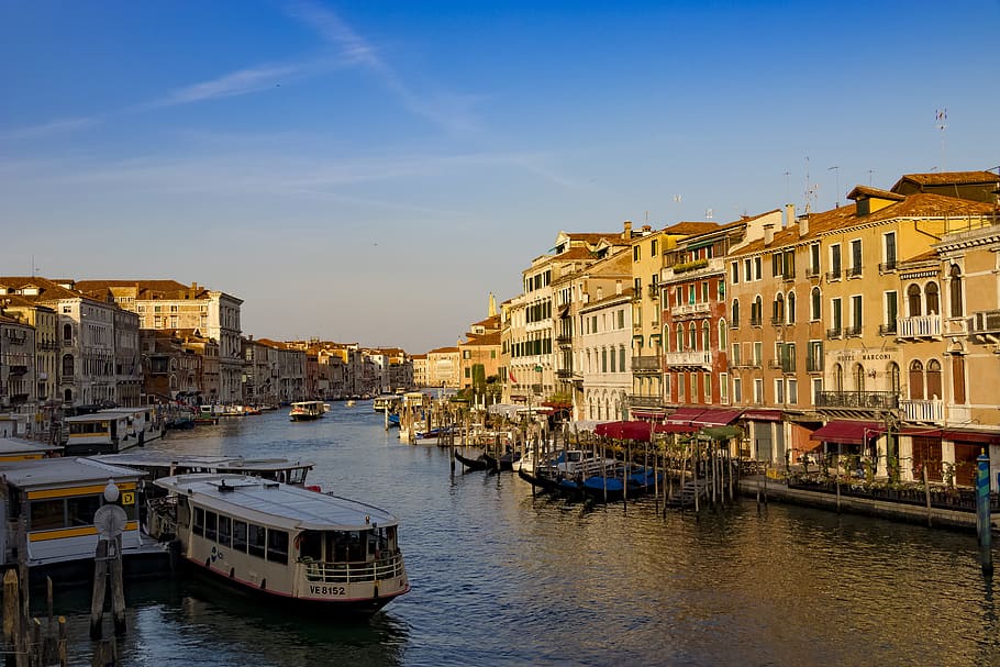 ヴェネツィア, イタリア, 建築, チャンネル, 古い家, 記念碑, 都市, 家, 通り, ボート