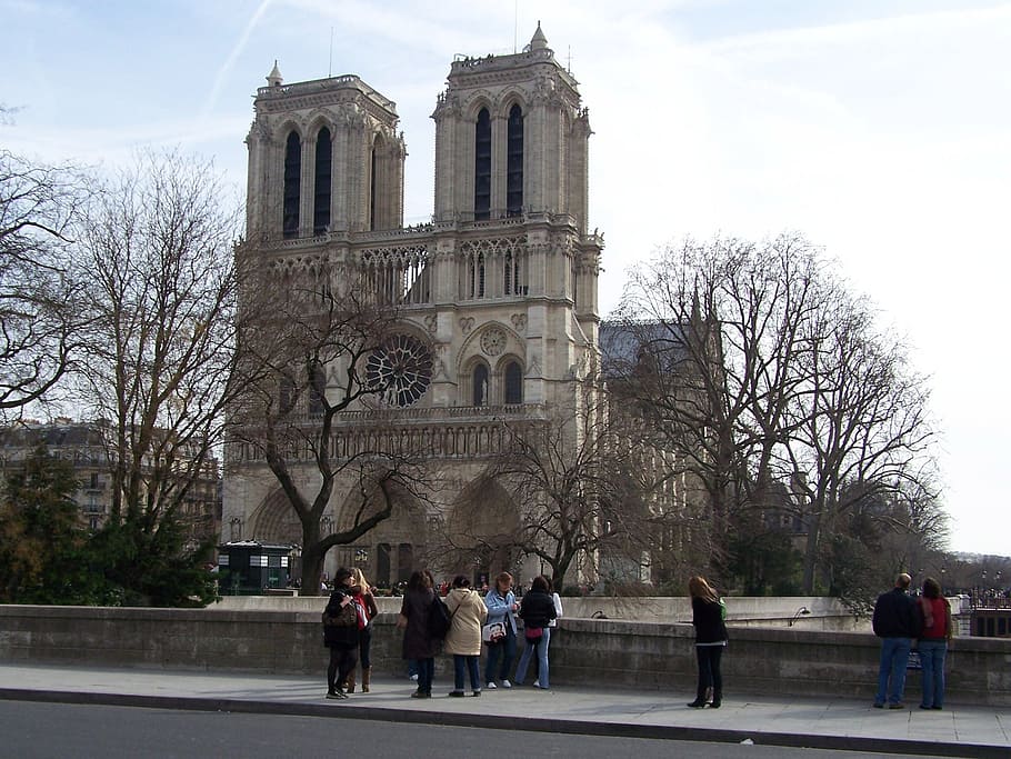 Catedral, arquitectura, Notre-Dame, Francia, París, hito, viajes, Europa, famoso, paisaje urbano