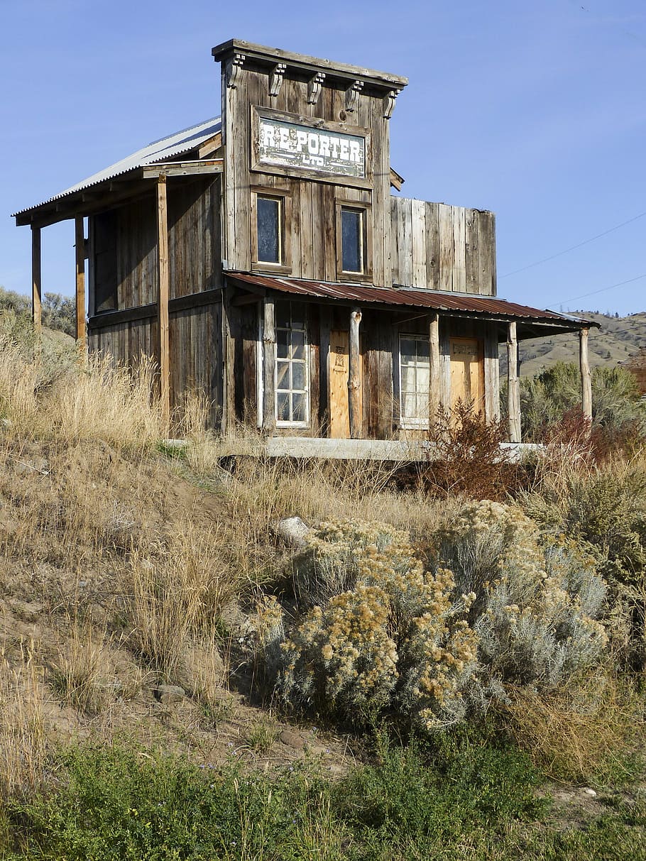 brown wooden house, deadman ranch, ancient, buildings, wooden, western style, wild west, ghost town, heritage, old building