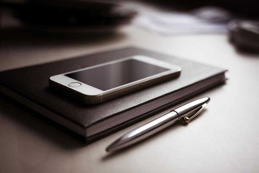 nuevo, iphone 5, 5s, diario, iPhone 5S, bolígrafo, escritorio, gtd, iphone, negocios