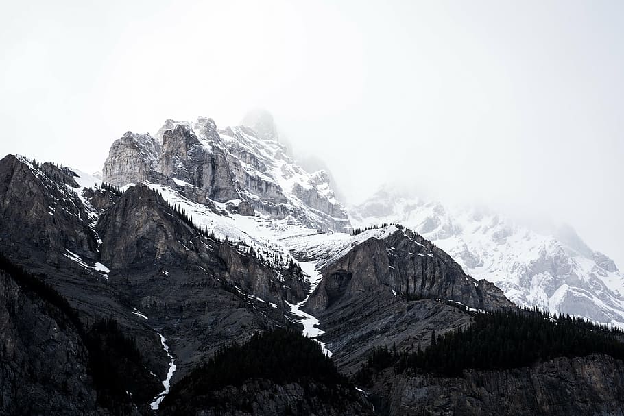 neve, tampado, cadeia de montanhas, branco, coberto, montanha, foto, natureza, paisagem, montanhas