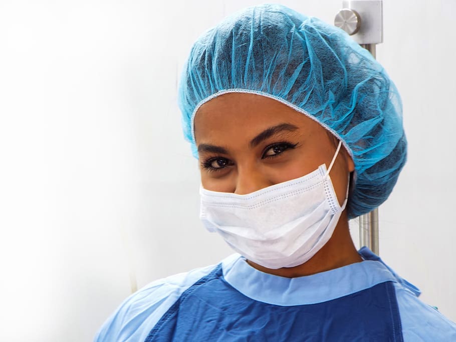 operating room personnel, using, mask, healthcare and medicine, surgical mask, headshot, surgeon, doctor, portrait, protection