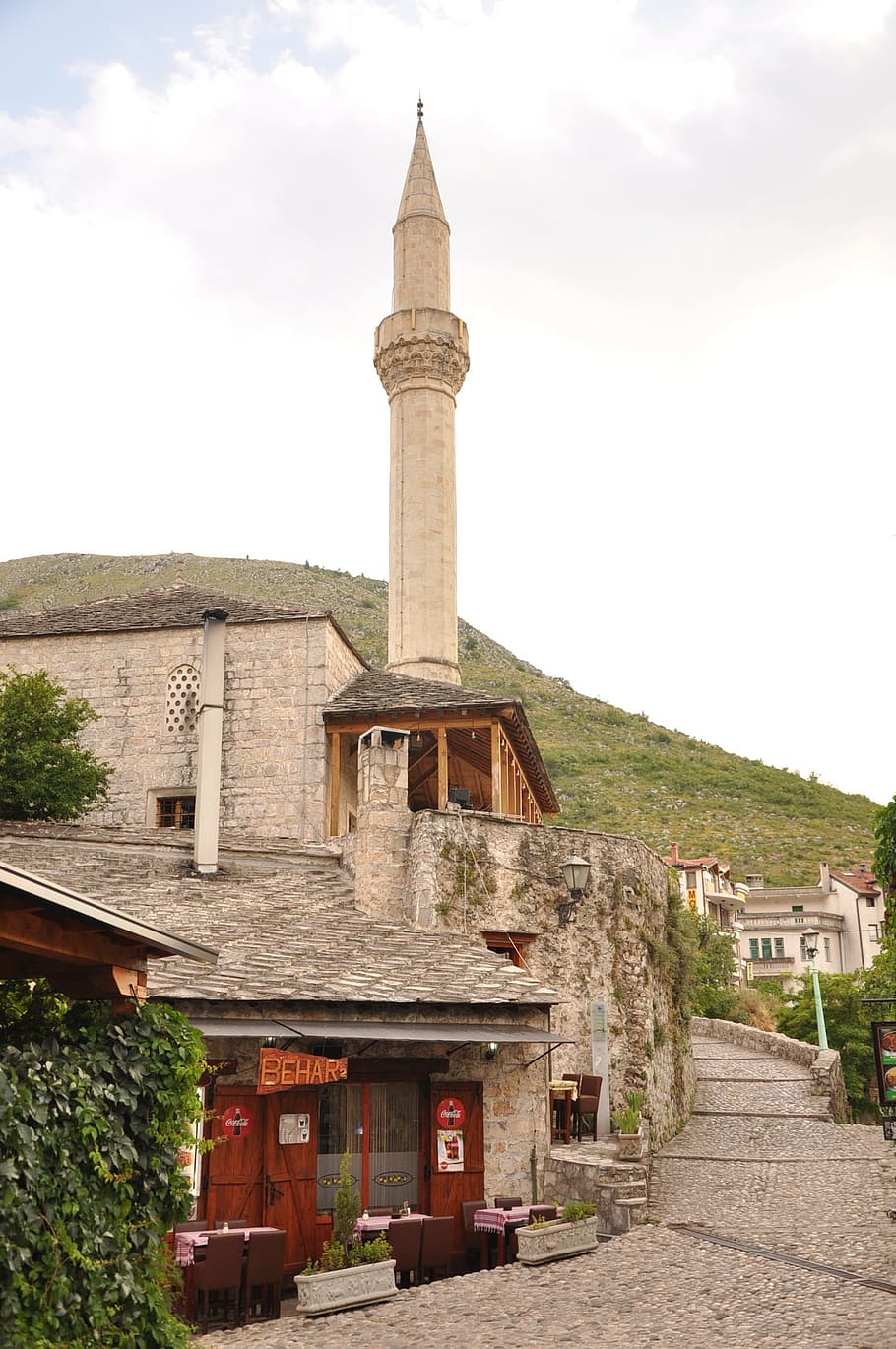 ボスニア, モスタル, 記念碑, 山, 旅行, 欠員, 建築, 歴史, 石, 宗教的記念碑
