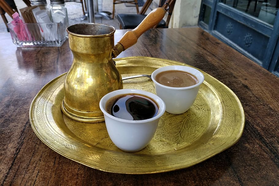 커피, 냄비, 커피 포트, 늙은, 음주, 터키 커피, 커피 테이블, 카페, 역사적으로, 커피 컵