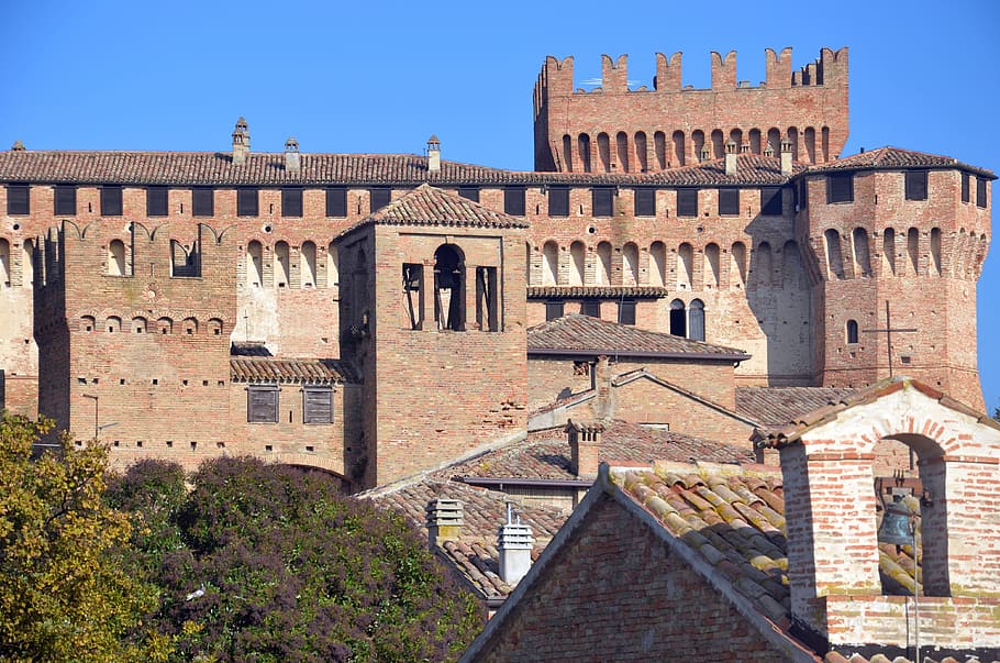 torres, castillo, fortificación, gradara, italia, arquitectura, estructura construida, exterior del edificio, historia, pasado