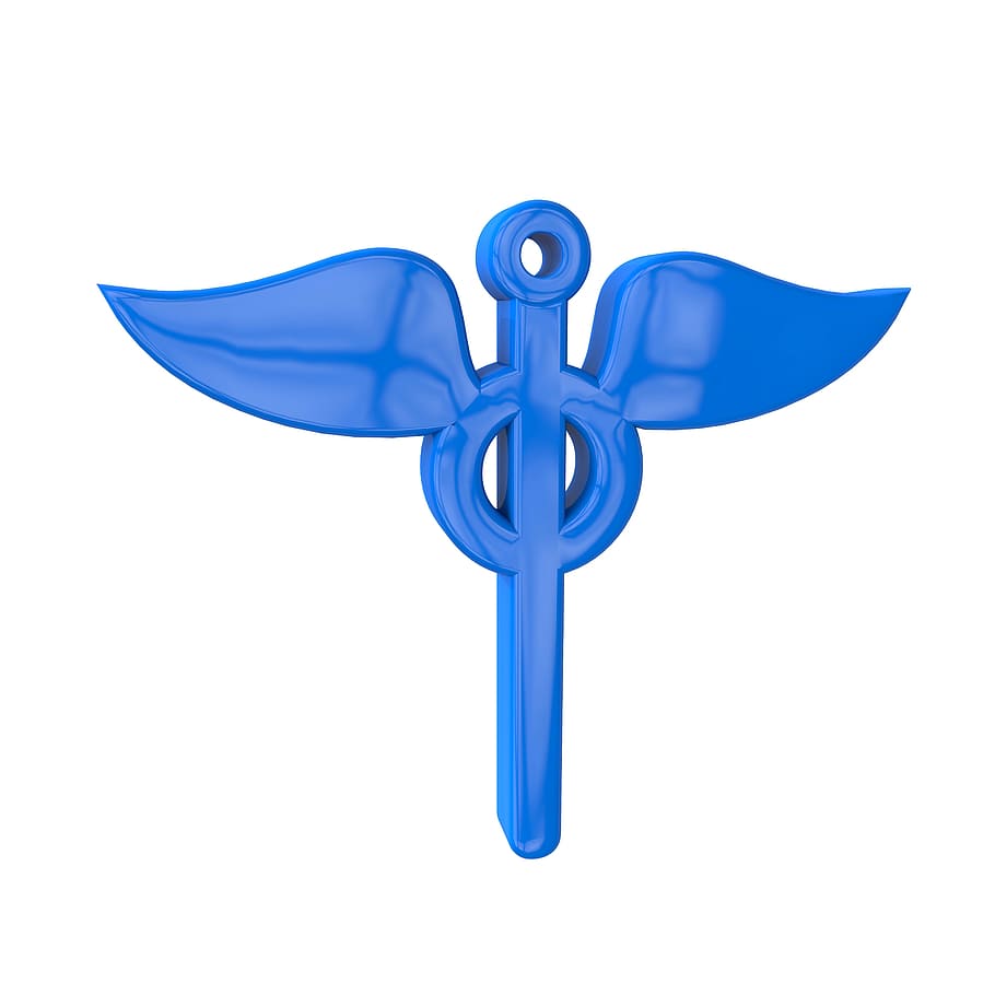 青, 金属製のツール, 翼, ブルーエンジェル, 医療, 癒し, ギフト, 分離, 単一のオブジェクト, シンボル