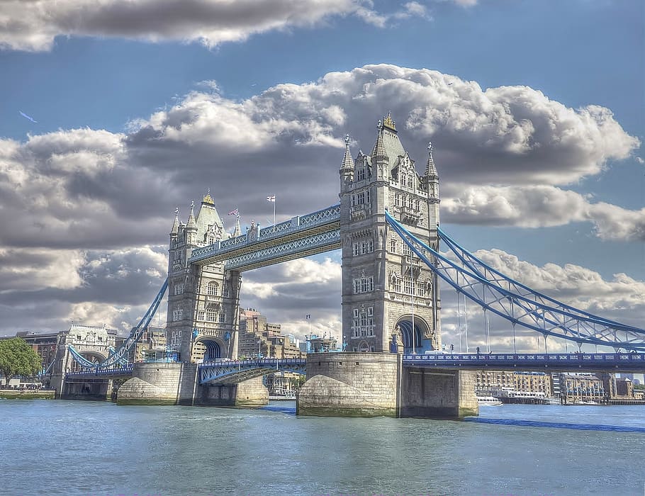 london gate bridge, london, england, thames, river, bascule, suspension bridge, landmark, attraction, sightseeing