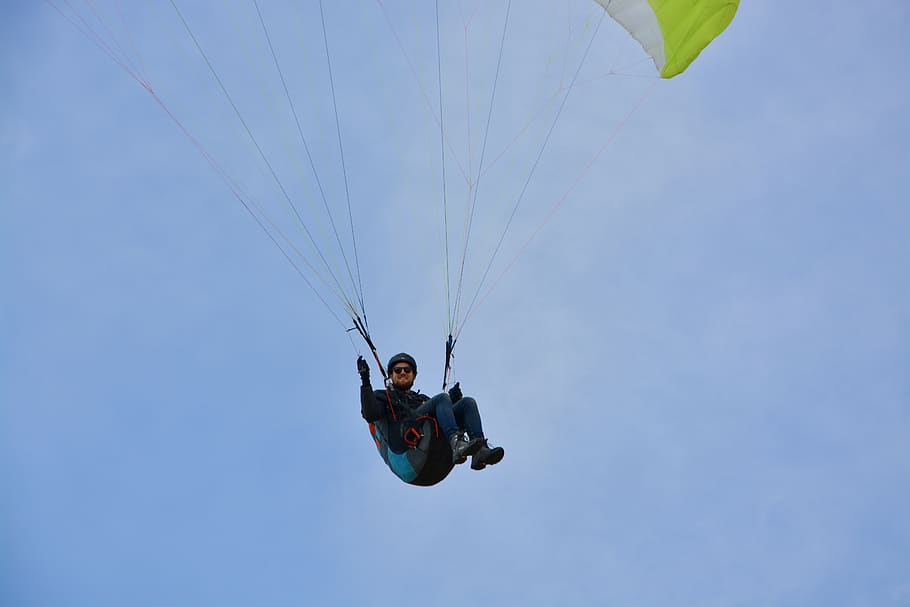 paragliding, paraglider pilots sit harness, paraglider, leisure sports, fifth wheel, sports activities, nature, flight, fun activities, seat paragliding
