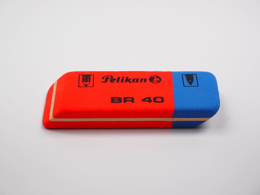 red, blue, pelikan br 40 tool, Eraser, Office Supplies, office, office accessories, correct, correction, error