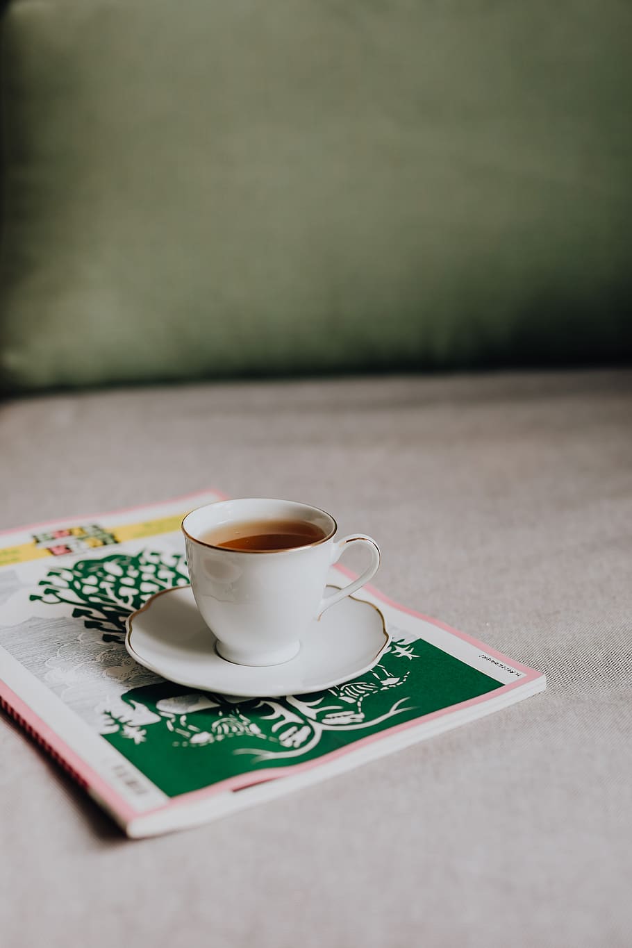 tea, porcelain, china, newspaper, reading, morning, Cup, drink, mug, table