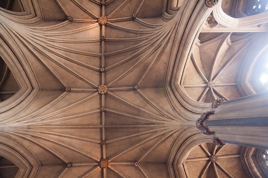 cathedral, bristol, nave, arches, england, gothic, tracery, building, church, architecture