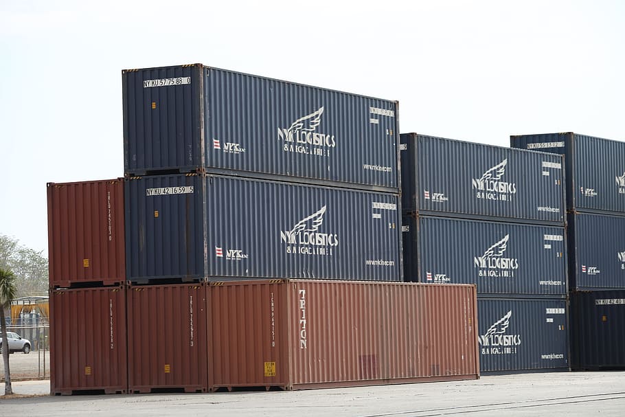 containers, load, maritime, cargo container, freight transportation, shipping, container, business, architecture, pier