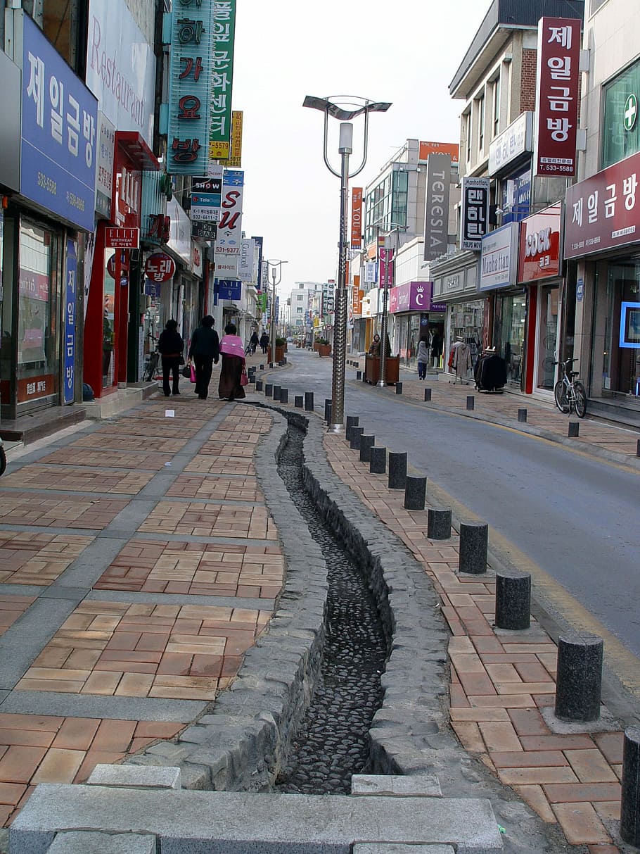 central, south, korea, Street, Jeongeup, South Korea, buildings, city, photos, public domain