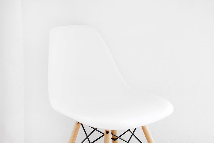 blanco, silla eiffel, fondo, beige, de madera, basado, todavía, artículos, cosas, moderno
