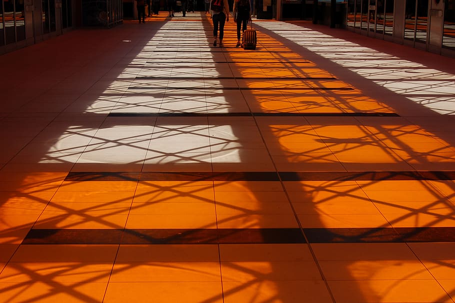 lantai, ubin, desain, sinar matahari, Arsitektur, bayangan, lantai keramik, warna oranye, bangunan, orang insidental
