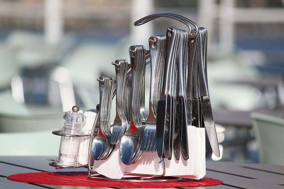 cutlery, table, cover, fork, board, gedeckter table, knife, spoon, teaspoon, forks