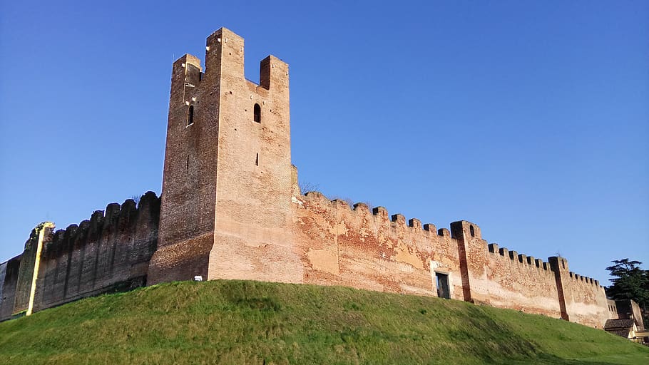 castelfranco veneto, the walls, castle, the past, history, architecture, built structure, sky, fort, building exterior