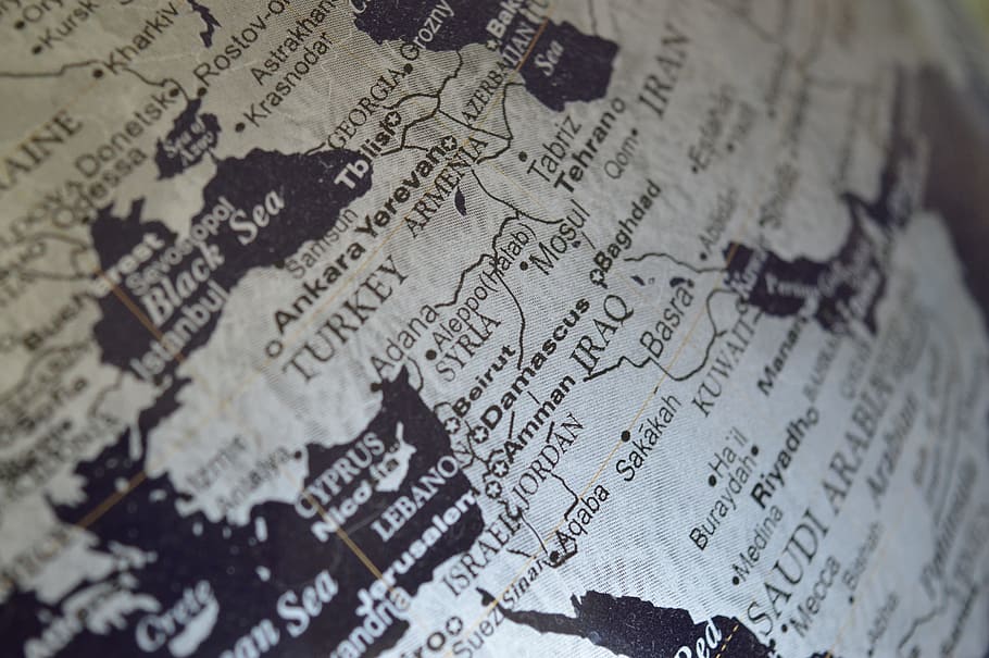 syria, middle, east, map, globe, iraq, continent, middle east, world, turkey