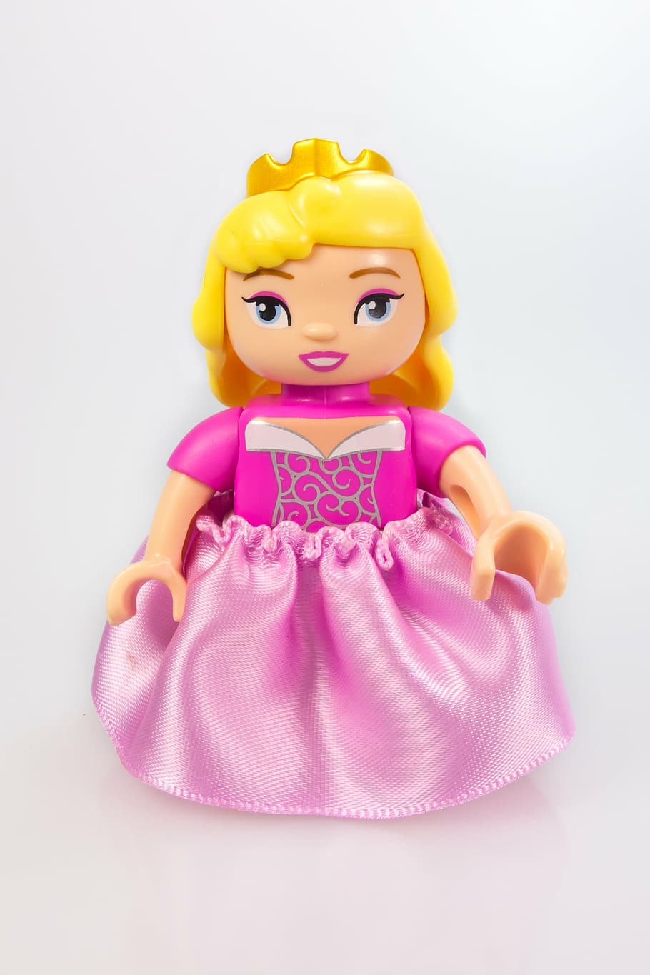 ピーチ姫レゴminifig, プリンセス, フィギュア, 男性, レゴ, デュプロ, おもちゃ, レゴメンヘン, カットアウト, ピンク色