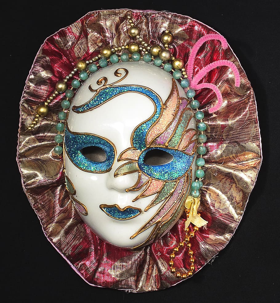 mask, porcelain, female, mask - disguise, disguise, indoors, human ...