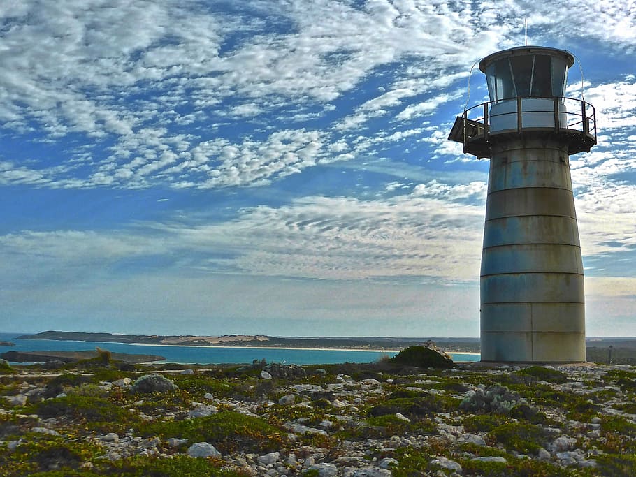 lighthouse, west cape, Lighthouse, West Cape, innes national park, coast, sky, stainless steel, light, ocean, australia