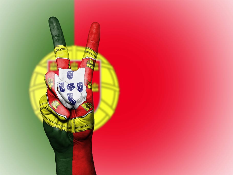 right, human, hand, peace sign illustration, portugal, peace, nation, background, banner, colors