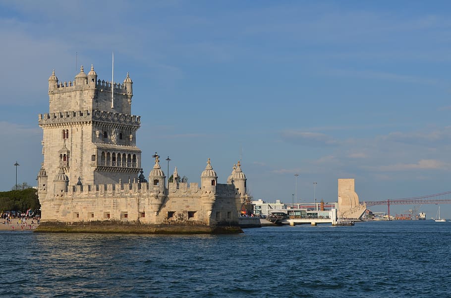 portugal, lisbon, tagus river, tourism, boat, tranquility, blue, monument, architecture, tourist