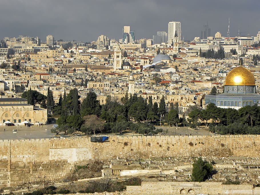 kubah, masjid batu, Yerusalem, Israel, Kuno, Tua, Kota, agama, suci, Yahudi