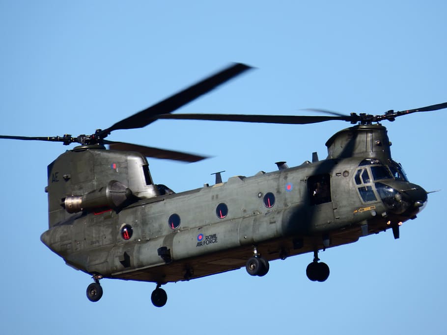 black helicopter, chinook, helicopter, army, transport, chopper, military, airforce, raf, air Vehicle