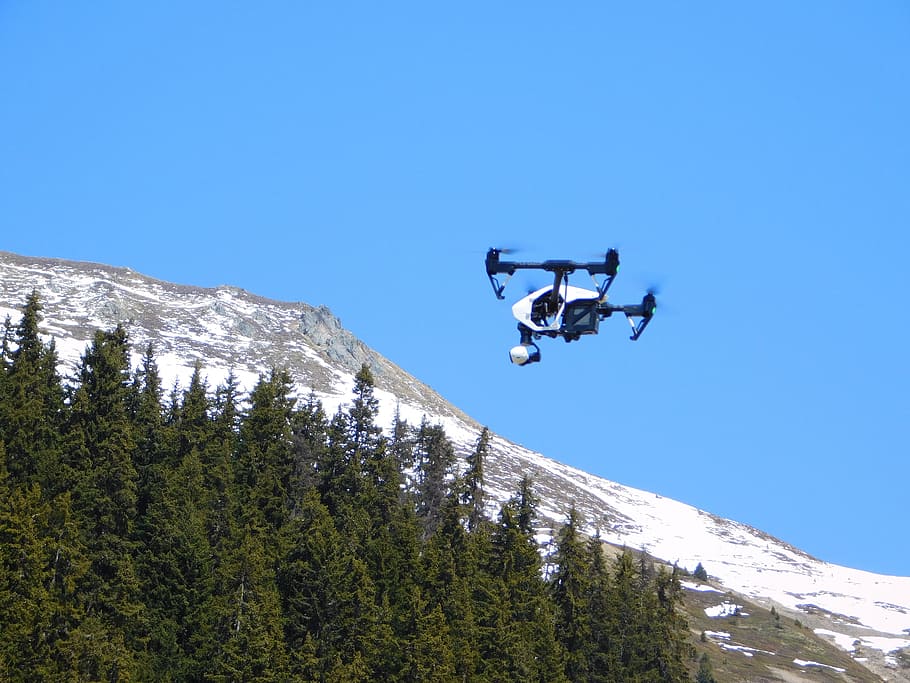 Drone, Udara, Helikopter, Terbang, langit, kontrol, fotografi, video, gunung, olahraga