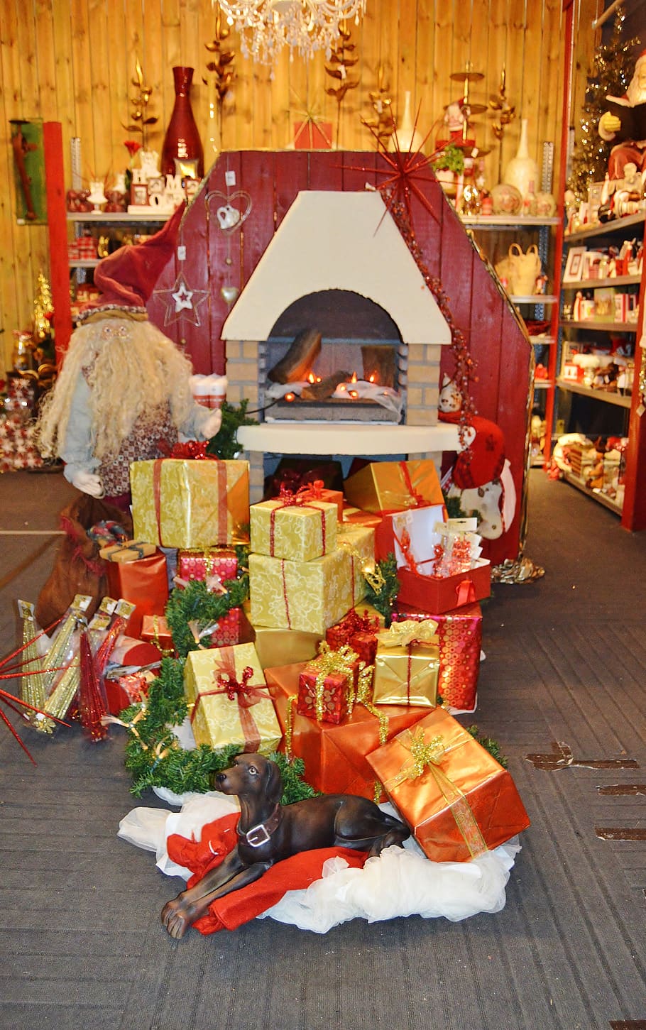 christmas, christmas room, gifts, fireplace, food and drink, choice, food, variation, retail, for sale