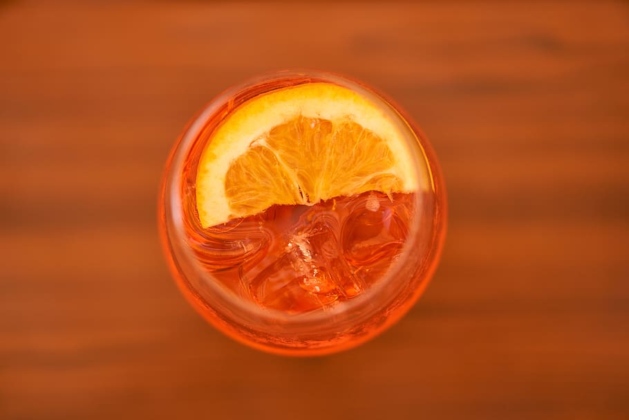 drink, alcohol, glass, orange, wine glass, aperol spritz, apreol, celebrate, bar, cocktail