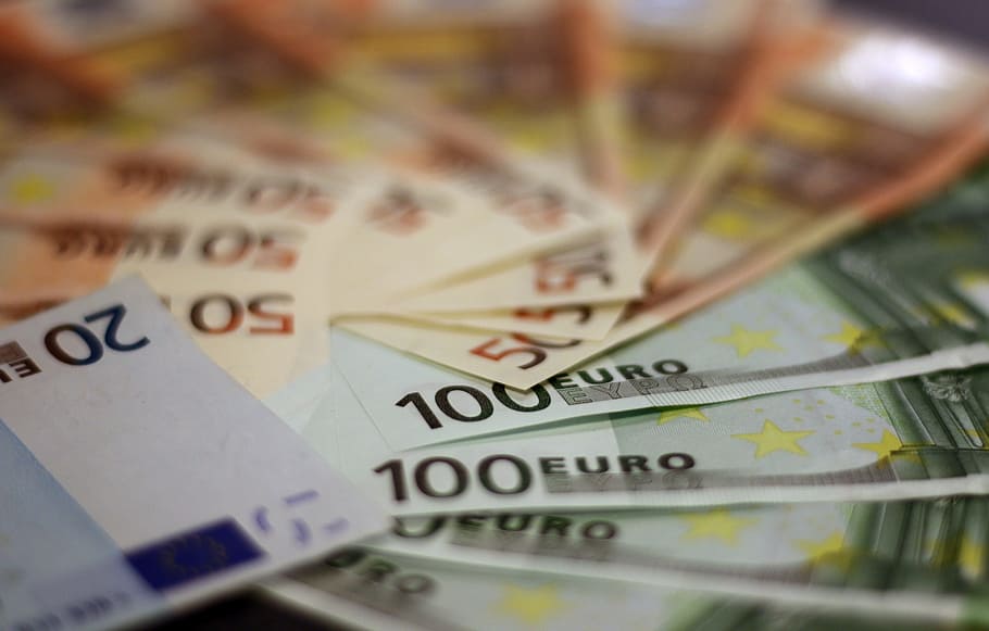 selective, focus photography, assorted-amount euro banknotes, money, euro, bank note, currency, bill, finance, europe