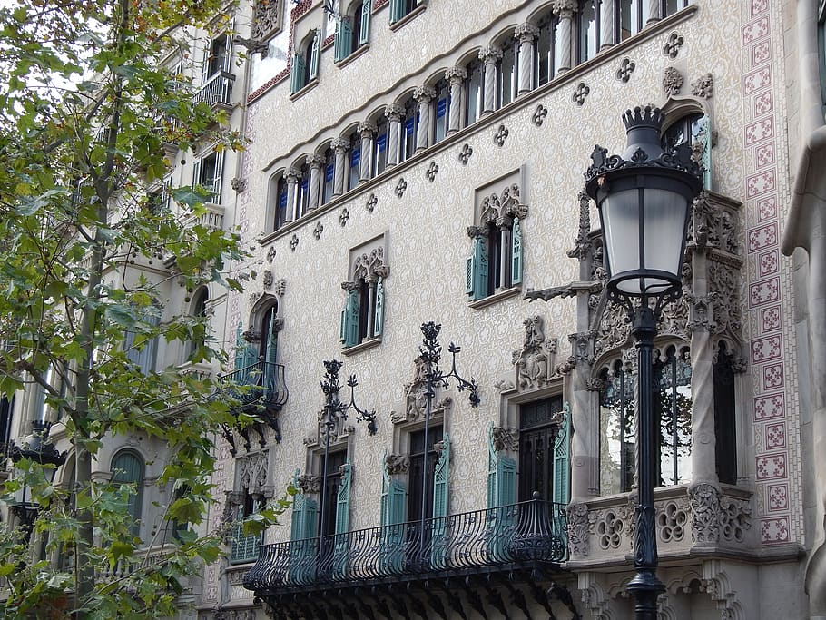 batllo house, stained-glass window, barcelona, antoni gaudi, architecture, beautiful building, travel, catalonia, spain, bone house