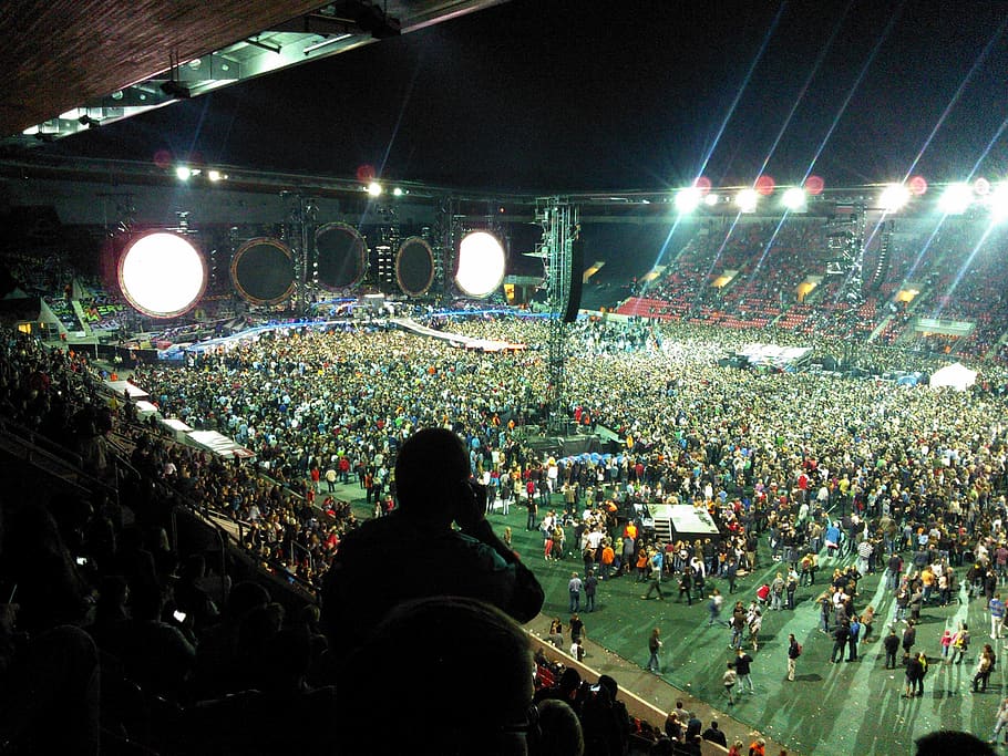 hall, arena, concert, music, the crowd, cultural events, coldplay, prague, synot tip arena, crowd