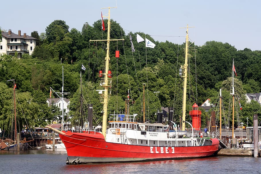 elbe 3, lightship, harbour museum, hamburg, hanseatic city of hamburg, hamburgensien, port motifs, harbour cruise, hh, nautical vessel
