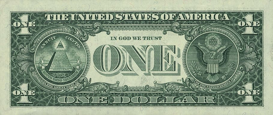 1 nós, nós, nota de dólar, dólar, nota, estados unidos, janeiro 1 dólar, comércio, papel, moeda eua eua
