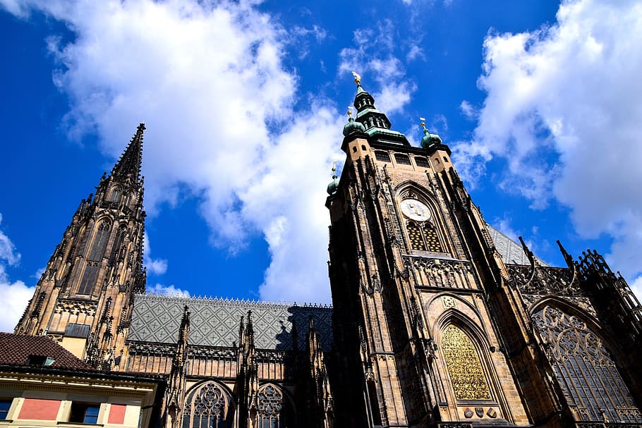 st vitus cathedral, prague, trip, dom, church, czech republic, historically, gothic, architecture, gothic style