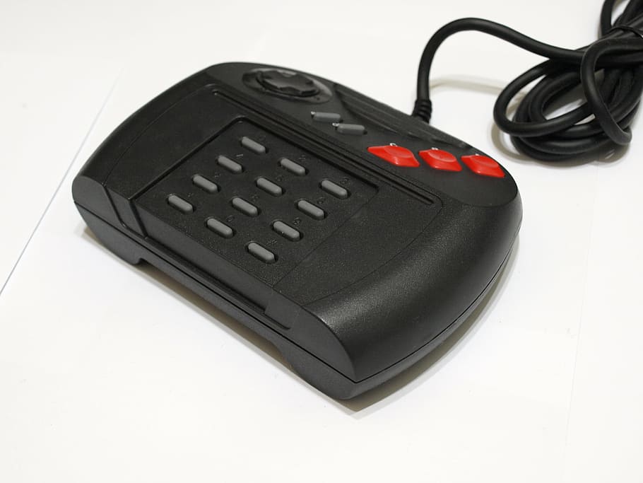atari, jaguar, controller, technology, gaming, old, console, device, hardware, videogame