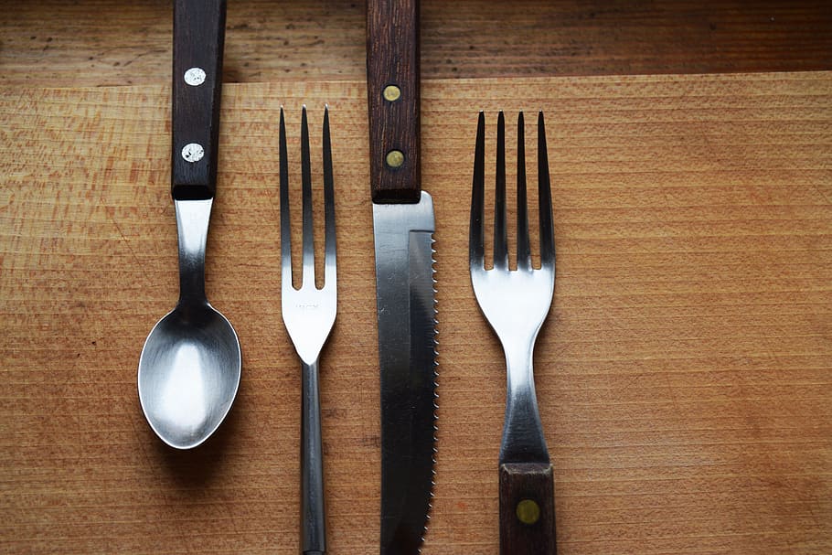 flat, lay, photography, utensil, spoon, fork, knife, kitchen, cutlery, utensils
