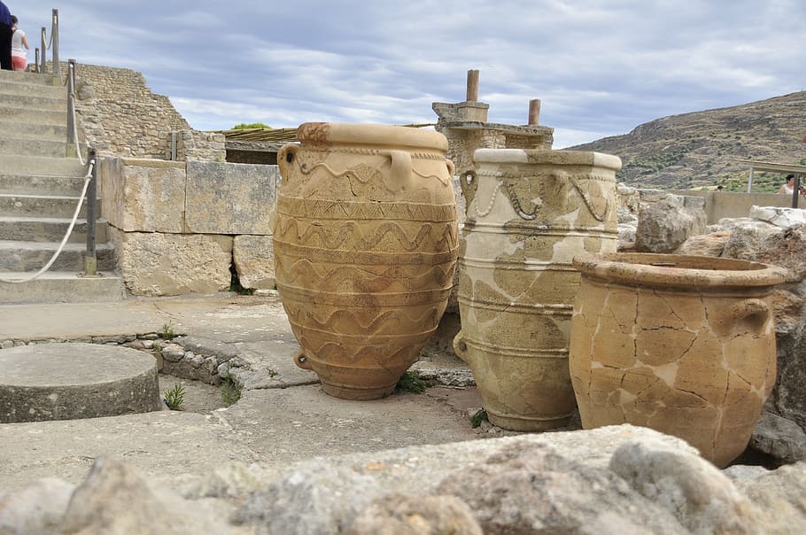 Grecia, Creta, Knossos, vacaciones, viajes, arqueología, romanos, antigüedades, remanente, arquitectura