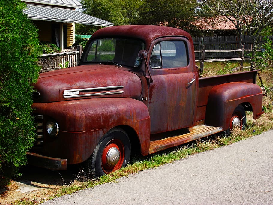 independence, texas, rusty, ford, truck, old, old-fashioned, car, retro Styled, antique