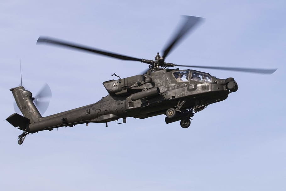 ah-64 apache, us army, united states army, aviation, helicopter, air vehicle, military, transportation, mode of transportation, flying