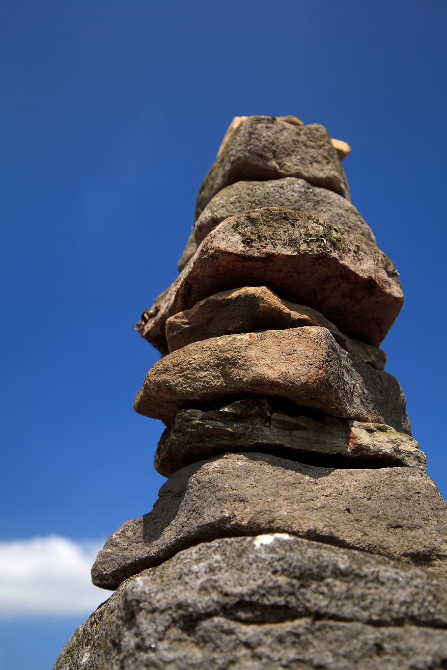Equilibrio, Montón, Pila, Roca, Cielo, estabilidad, apilar, apilado, piedra, torre